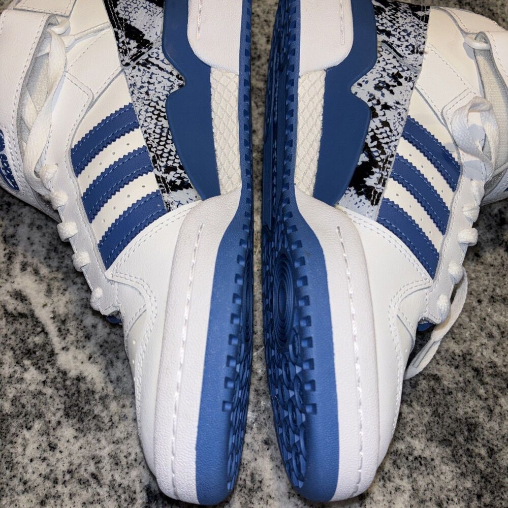 Adidas Women’s Sz 9 Snakeskin Basketball Forum Sky Blue  Gx 8945 Sneakers - Picture 10 of 14